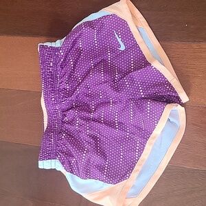 EUC Nike Dri-Fit Purple + Orange Lined Shorts